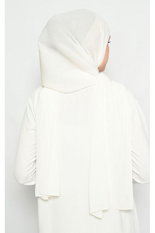 Pasmina Plisket Cerutti White